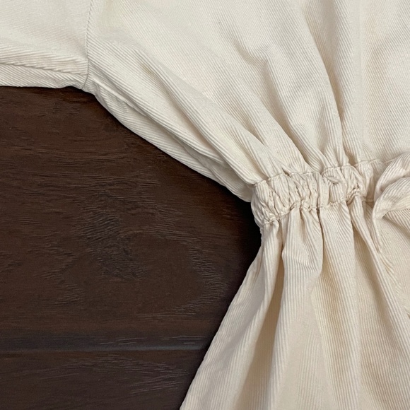 Niko And... Women's Ivory Corduroy Relaxed Japanese fashion top blouse Sz 4 (L) - Picture 5 of 11